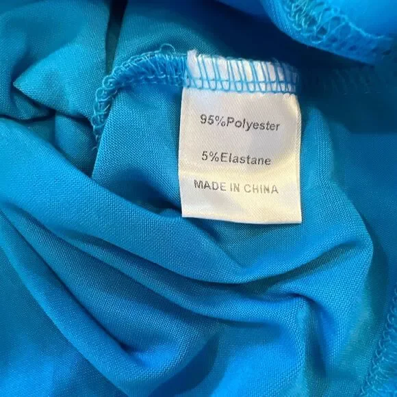 Merokeety Long Sleeve Tie Dye Maxi Dress Blue Nwt Size XL - Picture 6 of 7